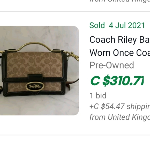 Designer COACH Riley 18 top handle - Picture 5 of 5